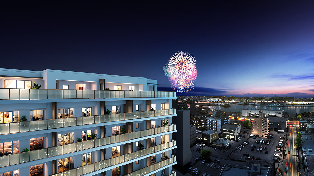 ワイズ旭橋駅_夜景